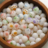 100pcs/lot Cartoon Cats Print Acrylic Beads DIY Jewelry Accessory