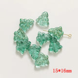 100pcs Christmas Tree Glass Beads DIY Earring Accessory