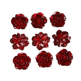 100pcs Resin Flower Beads DIY Jewelry Earring/Hair Accessory