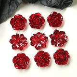 100pcs Resin Flower Beads DIY Jewelry Earring/Hair Accessory