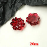 100pcs Resin Flower Beads DIY Jewelry Earring/Hair Accessory