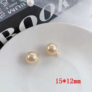 100pcs Round Beads Charms DIY Jewelry Earring Pendant Accessory