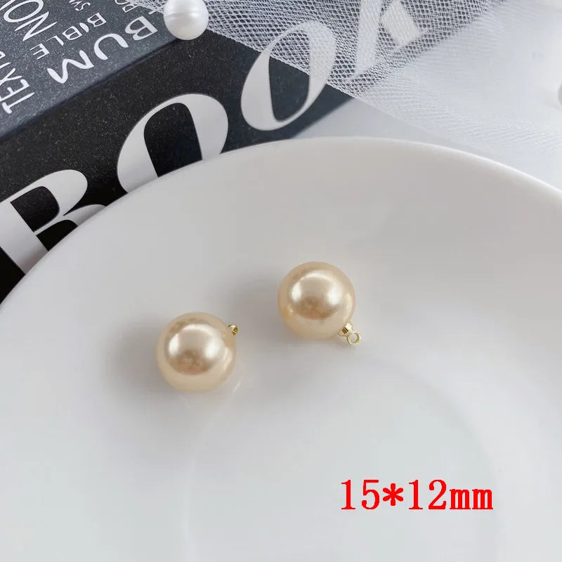 100pcs Round Beads Charms DIY Jewelry Earring Pendant Accessory