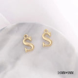 Alphabet Shape Alloy Charms for DIY Jewelry, 104pcs