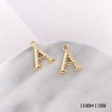 Alphabet Shape Alloy Charms for DIY Jewelry, 104pcs