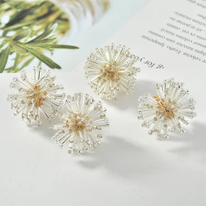 10pcs 25mm Bead Decoration Geometry Balls Flowers Charms DIY Earring Accessory