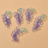 12pcs Purple Acrylic Beads Grape Shape Charms DIY Earring Pendant Accessory