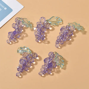 12pcs Purple Acrylic Beads Grape Shape Charms DIY Earring Pendant Accessory