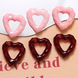 20pcs/lot cartoon hearts acrylic beads for DIY jewelry, earrings, pendants