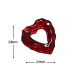 20pcs/lot cartoon hearts acrylic beads for DIY jewelry, earrings, pendants