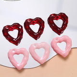 20pcs/lot cartoon hearts acrylic beads for DIY jewelry, earrings, pendants