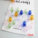 20pcs DIY Transparent Glass Beads Earring Pendants Accessory