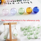 20pcs DIY Transparent Glass Beads Earring Pendants Accessory