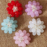 30pcs 36mm Acrylic Petal Core Decoration Rounds Flowers DIY Jewelry Earring