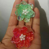 30pcs 43mm ABS Camellia Resin Flowers DIY Jewelry Earring/Garment Accessory