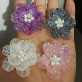 30pcs 43mm ABS Camellia Resin Flowers DIY Jewelry Earring/Garment Accessory