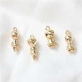 30pcs 3D Cartoon Human Shape Copper Floating Locket Charm DIY Jewelry