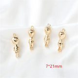 30pcs 3D Cartoon Human Shape Copper Floating Locket Charm DIY Jewelry