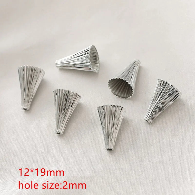 30pcs Fold Cartoon Horn Floating Locket Charms DIY Jewelry Earring Pendant