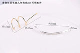 30pcs Copper Alloy Geometric Charms DIY Earring Pendant Accessory