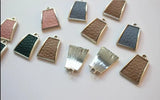 30pcs Leather Core Trapezoid Alloy Locket Charm DIY Jewelry Making