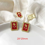 30pcs Alloy Drop Oil Cartoon Flowers Floating Locket Charms DIY Jewelry Making