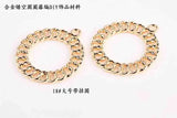 30pcs Alloy Geometry Chain Rounds Floating Locket Charms DIY Jewelry Pendant