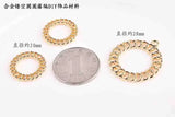 30pcs Alloy Geometry Chain Rounds Floating Locket Charms DIY Jewelry Pendant