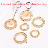 30pcs Alloy Geometry Chain Rounds Floating Locket Charms DIY Jewelry Pendant