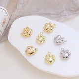 30pcs Cat's Paw Copper Floating Locket Charm for DIY Jewelry