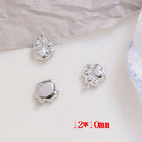 30pcs Cat's Paw Copper Floating Locket Charm for DIY Jewelry