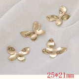 30pcs Butterfly Shape Copper Floating Locket Charms DIY Jewelry Earring Pendants