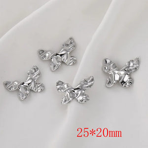 30pcs Butterfly Shape Copper Floating Locket Charms DIY Jewelry Earring Pendants