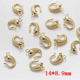 30pcs Cartoon Fish Shape Floating Locket Charms DIY Jewelry Accessory