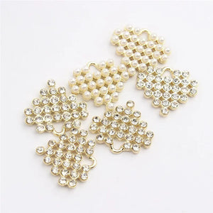 30pcs Hearts Alloy Floating Locket Charms for DIY Earrings