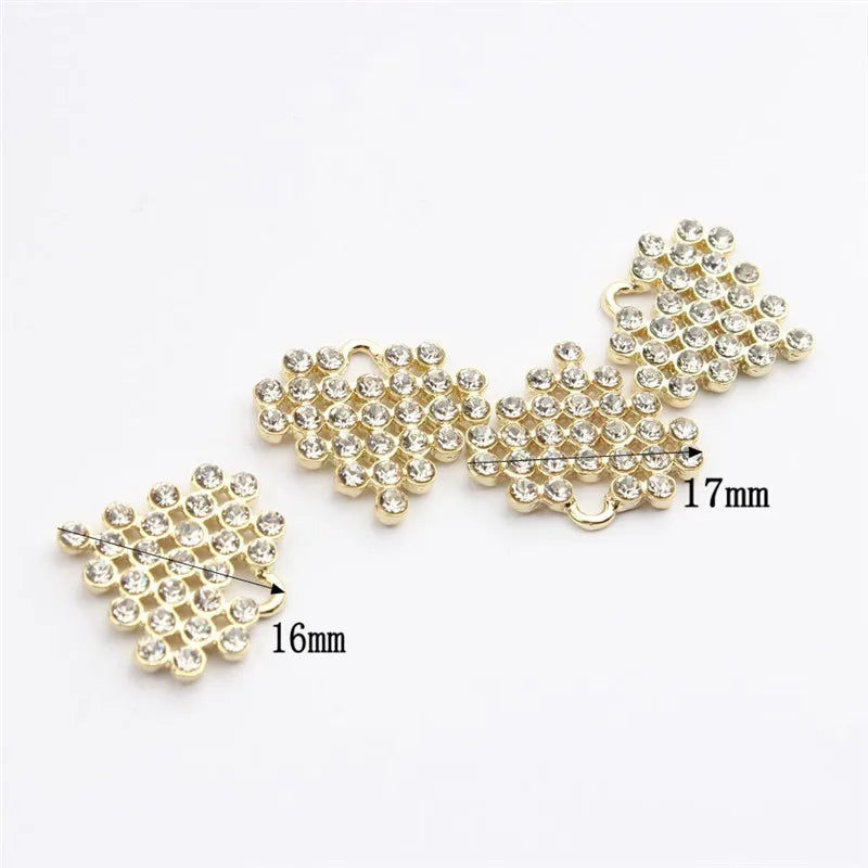 30pcs Hearts Alloy Floating Locket Charms for DIY Earrings