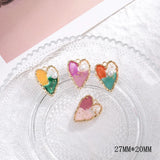 30pcs Cartoon Hearts Alloy Floating Locket Charms DIY Jewelry Earring/Accessory