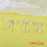 30pcs Copper Wire Bowknot Charms for DIY Earring Jewelry
