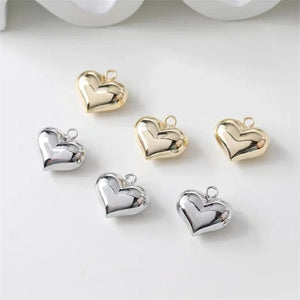 30pcs Cartoon Hearts Copper Floating Locket Charms DIY Jewelry Earring/Garment