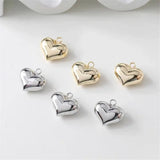 30pcs Cartoon Hearts Copper Floating Locket Charms DIY Jewelry Earring/Garment