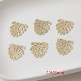 30pcs Cartoon Leaves Copper Floating Locket Charms DIY Jewelry Earring Pendant