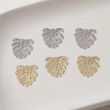 30pcs Cartoon Leaves Copper Floating Locket Charms DIY Jewelry Earring Pendant