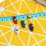 30pcs Rubber Paint Animals Cartoon Bow Bears Alloy Charms DIY Jewelry Making