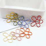 30pcs Cartoon Flowers Alloy Floating Locket Charms DIY Jewelry Earring Accessory
