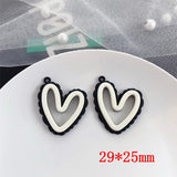 30pcs Cartoon Hearts Alloy Charms DIY Jewelry Accessory