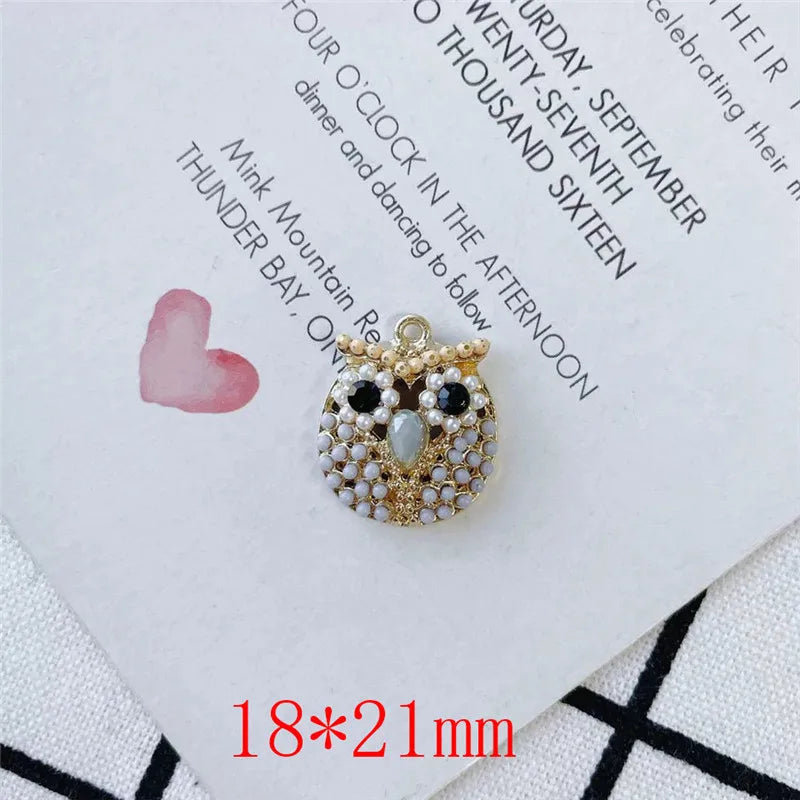 30pcs Owl Shape Alloy Floating Locket Charms DIY Jewelry Earring/Accessory