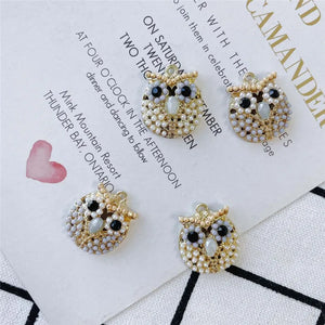30pcs Owl Shape Alloy Floating Locket Charms DIY Jewelry Earring/Accessory