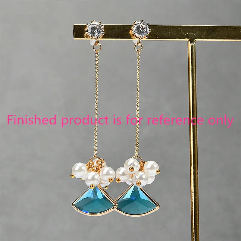 30pcs Glass Core Copper Charms DIY Jewelry Earrings/Necklace Pendant