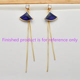 30pcs Glass Core Copper Charms DIY Jewelry Earrings/Necklace Pendant