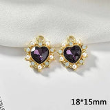 30pcs Glass Rhinestone Core Geometry Alloy Charms for Locket Jewelry